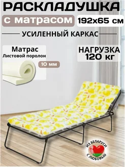 Раскладушка взрослая для сна до 120 кг с матрасом Olsa 234299363 купить за 3 608 ₽ в интернет‑магазине Wildberries